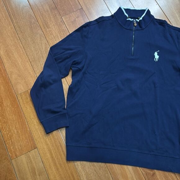 Polo by Ralph Lauren Men's Quarter Zip Navy Sweatshirt size XXL - Picture 4 of 9